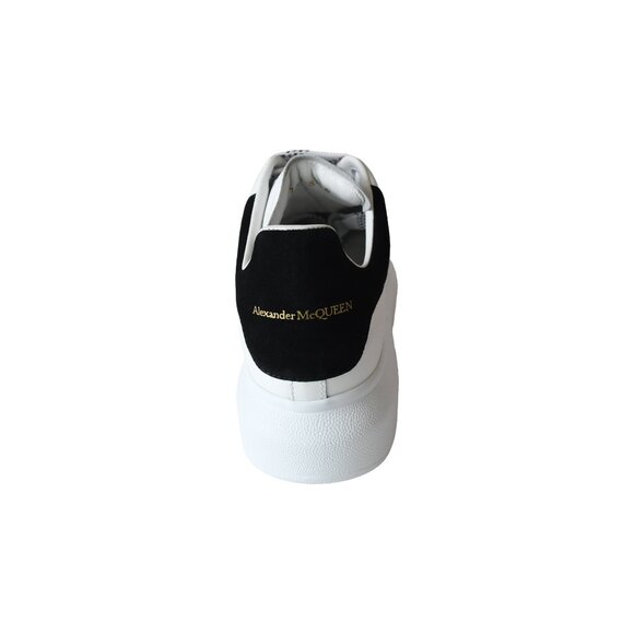 Alexander McQueen Oversized Leather Sneakers Black White - Picture 4 of 5